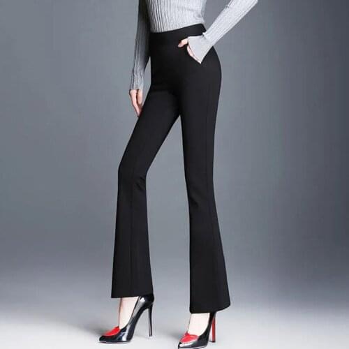 Spring Summer Women Flare Pants Large Size S-3XL Loose Casual Trousers Korean High Waist Office Wear Female Leggings Mujer