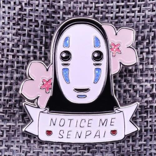 Senpai Notice Me Enamel pin Badge Gifts for Anime Fans