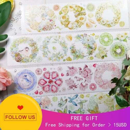1 Loop Empty Decorative Journal Washi Tape Sample Chirp Wreath Release Paper Bird