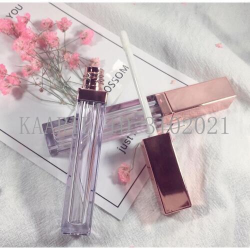 10/30/50pcs High Class Rose Gold Lip Gloss Bottle,Plastic Cosmetic Oil Refillable Tube, Empty Liquid Lipstick Storage Container
