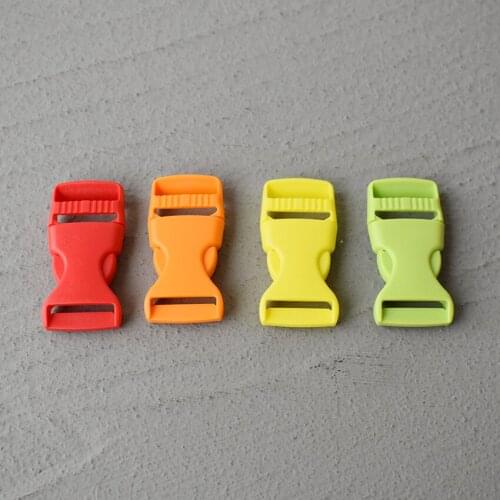 100 Pcs 25mm Colourful Plastic Breakaway Buckle Strap Belt Buckle For Bag Pet Dog Collar Necklace Paracord Sewing DIY Accessory