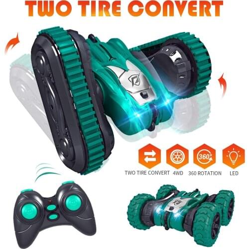 2 IN 1 Stunt RC Car 360 Rotation Double Sided Driving Deformed Car Crawler Radio Remote Control Cars Hot Kids Toys For Children