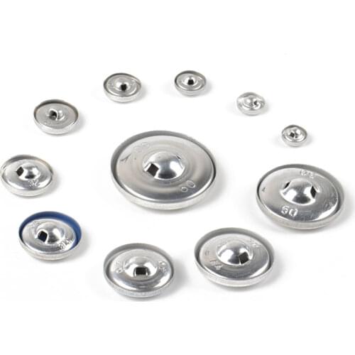 500pcs Sets/lot #16-80 DIY handmade fabric buttons Bread Shape Round Fabric Covered Cloth Button Cover Metal 4 Back Buttons 13s