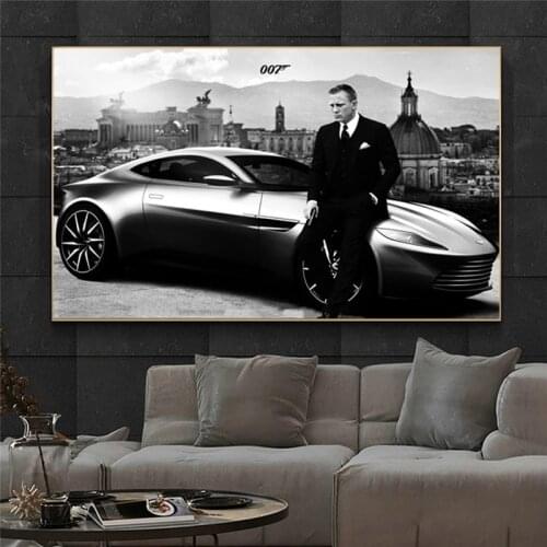 Agent Bond 007 Black And White Movie Poster And Prints Daniel Craig Film Picture On Canvas Wall Art Painting For Home Decoration