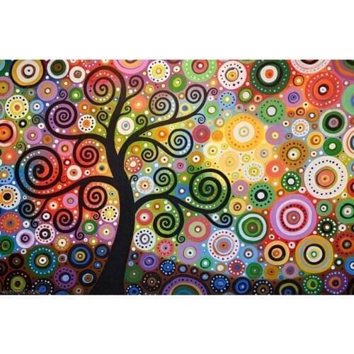 3D Full Square/Round Drill,5D DIY Diamond Painting Abstract Wishing Tree Diamond Embroidery Cross Stitch Rhinestone Decoration