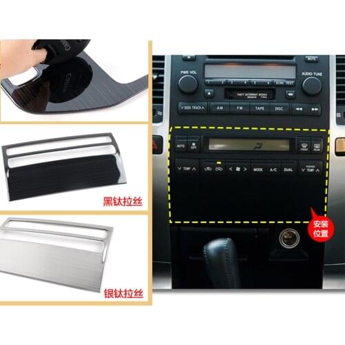 Car Accessories Air Conditioning AC Control Panel Decorative Cover Trim For Toyota Land Cruiser Prado LC120 FJ120 2003-2009