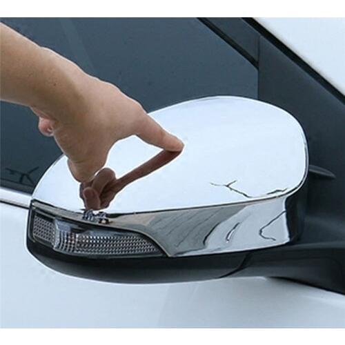 BBQ@FUKA Chrome ABS Car Door Side Rear View Wing Mirror Cover Trim Sticker Accessories Fit for Toyota C-HR CHR 2016 2017 2018