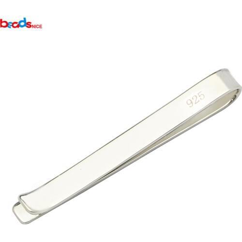 Beadsnice ID36516 925 sterling Silver Tie Clips Claps Bar Pin For Skinny Tie Clip Blank