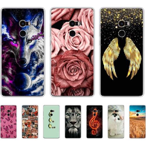 Cover For xiaomi mi mix 2 back Case Soft Silicone TPU Cute cat Coque bumper For xiaomi mi mix 2 Phone Cases capas