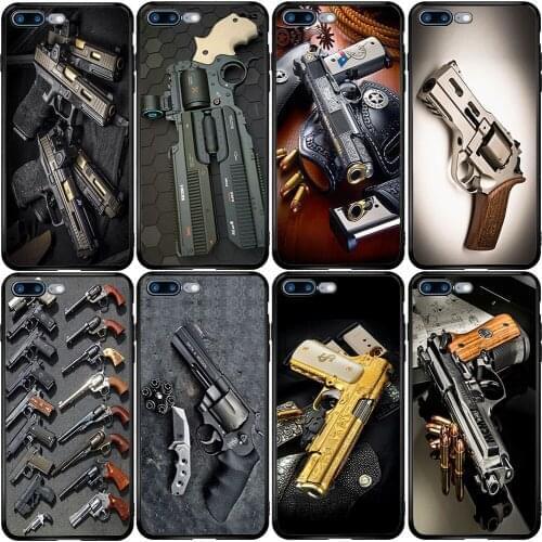 Cover Case for iPhone 5 5s SE 2020 6 6S 7 8 XS XR 11 12 Oneplus 3 5T 6T 7T Pro Max Plus Pistolas Glock Weapon Gun Bullet