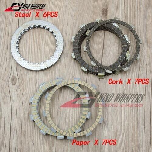 Friction Clutch plates disc Set For Honda CB400SS XR400 VT600 XL600 CB650F Steed VLX 600 Shadow For Suzuki DR250 DR-Z 250 Dejbel