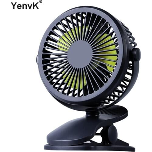Yenvk Electric Handhled Portable Mini Fan With USB Light Destktop Cooling Fan echargeable Built-in Battery For Home Office