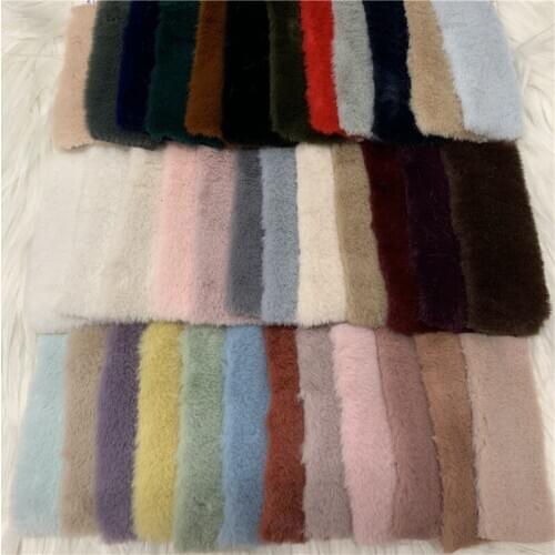 Faux Fur 1200G10mm Thick High-Density Rabbit Fur Clothing Shoes Plush Fabric