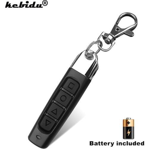 Kebidu Keychain 433Mhz Wireless Remote Control Receiver Module RF Transmitter Electric Cloning Gate Garage Door for Home Black