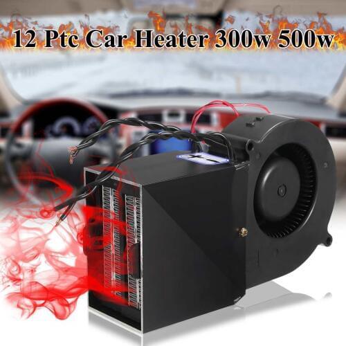 DC 12V Adjustable 350W 500W Ceramic Car Heating Heater Hot Fan Defroster Demister Car Electrical Heating Fans Instant Heating