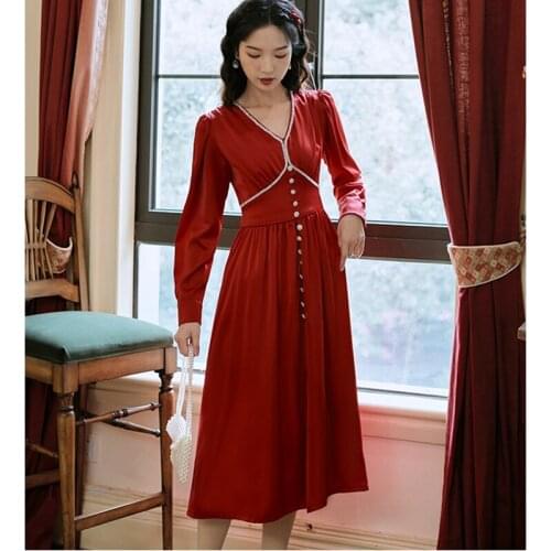 Lady Laixi Red Summer Dresses