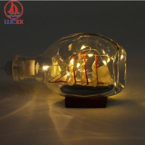LUCKK Drifting Bottle Decoration Home Decoration Glass Small Sailboat Model Decoration Marine Souvenirs BK647-2