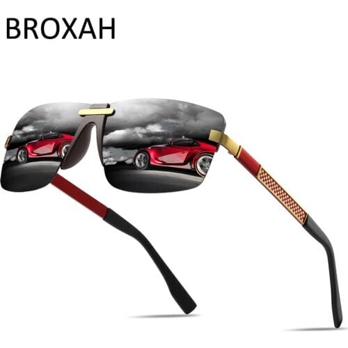 Retro Polarized Sunglasses Men Women Brand Design 2020 Driving Glasses Rectangle Frame Shades Metal Eyewear