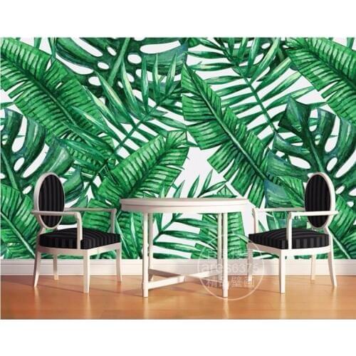 Plant banana leaves papel de parede 3D photo wallpaper for living room mural photo wall paper roll Home Decoration