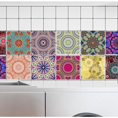 20x100cm PVC Wall Sticker Arabian retro Bathroom Waterproof Self Adhesive Wallpaper Floor Mosaic Tile Stickers for Wall Decal
