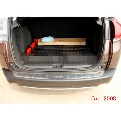 Car styling fit For 2014-2019 Peugeot 2008 Car-covers High quality stainless steel Rear bumper Protector Sill