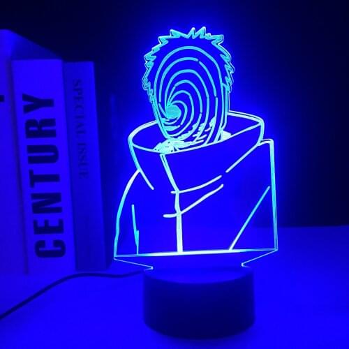 Mysterious Mask man Anime Figure 3D LED Cool Child Birthday Gift Lamp Touch Sensor Colorful Nightlight for Bedroom Decor Light