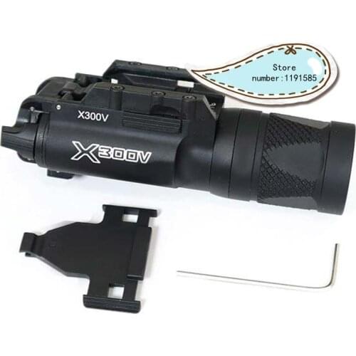Tactical X300V Pistol Flashlight Strobe Weapon Light LED 500 Lumens Handgun Airsoft Hunting Rail Light