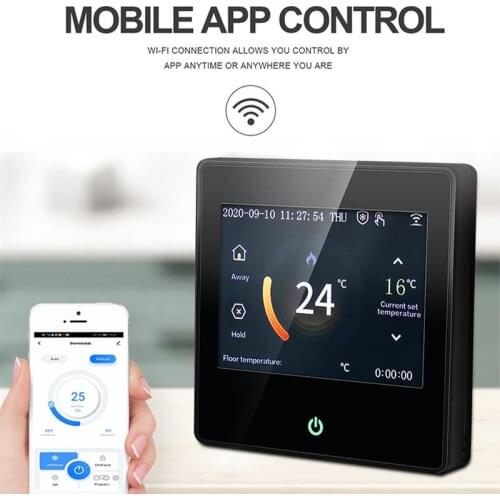 Tuya Thermostat WiFi Smart Heating Temperature Controller LCD Touch Display Wireless Thermostat Universal , 16A/3A
