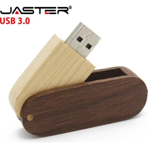 USB 3.0 high speed wooden usb flash drive 16GB 32GB 64GB 128GB Pen drive Rotatable memory Sticks with key chain