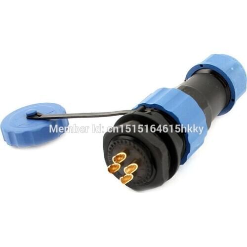 Waterproof Aviation Plug Socket SD20 20mm 4 Pin 4P Panel Mount Connector IP68