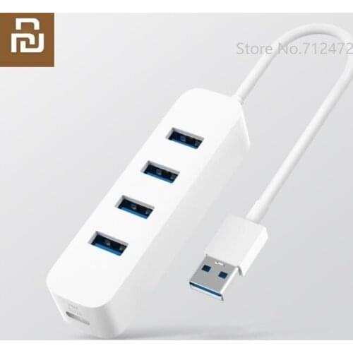Youpin Mini USB3.0 splitter Four USB3.0 High speed transmission General purpose interface Support hot swap USB-C interface