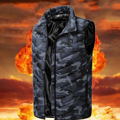 New 11 Heated Vest Jacket Fashion Men Women Coat Clothes Camouflage Electric Heating Thermal Warm Clothes Winter Heated Hunt