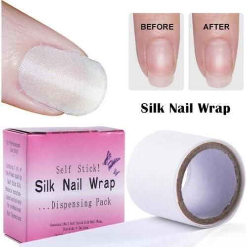 1 Roll FiberGlass Wrap Nail Art Reinforce Silk White Self Adhesive Sticker Nail Protector UV Gel Acrylic Nail Tools