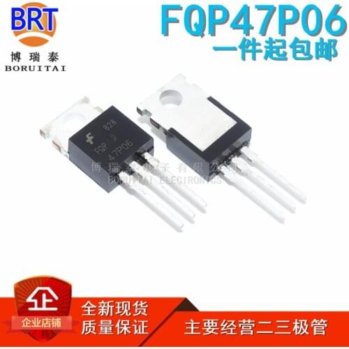 10pcs/lot FQP47P06 TO-220 47P06 60V P-Channel MOSFET