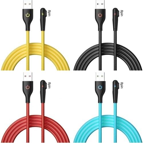 2021 Newest Suntaiho Micro Charging Cable For Redmi 7 4X LG Android 90 Degree Elbow Nylon Braided 3A Fast USB Data Charger