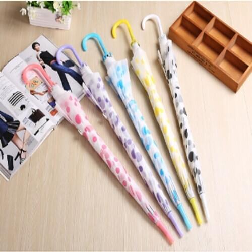 30piece New Creative frosted transparent umbrella with straight stem and long handle