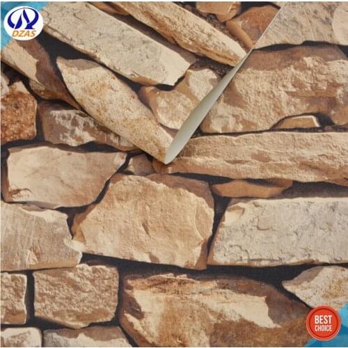 3D simulation brick-textured brick wallpaper retro stone bar Cafe KTV Industrial Wind DZAS-AM Wallpaper