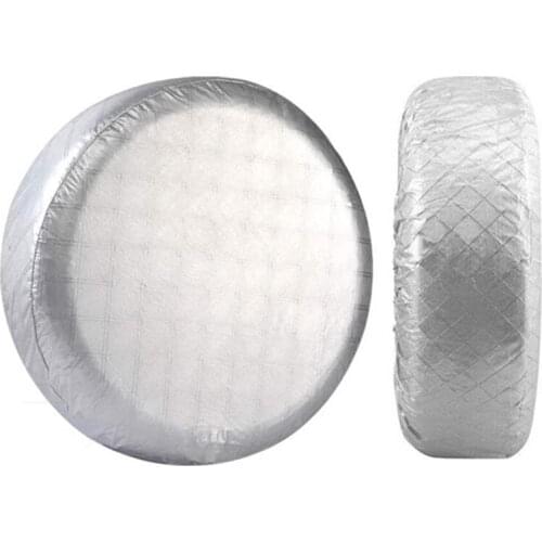 4PCS/Set Aluminum Foil Coated Car Tire Cover 27-29 Inch Waterproof Wheel Cover For SUV Off-Road Vehicle Exterior Car Protector