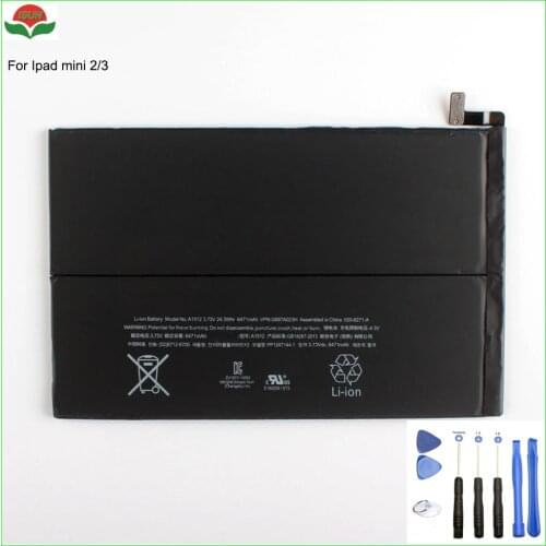 ISUN 6471mAh mini2 mini3 battery A1512 for ipad mini 2 Mini 3 A1489 A1490 A1491 A1599 tablet battery for Apple with Repair Tools