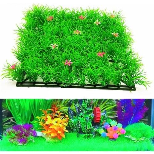 Aquarium Ornament Artificial Water Plastic Grass Plant Lawn Fish Tank Landscape Decoration Aquatical Aquarium Fish Tank Decor