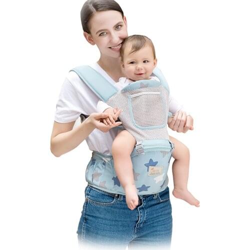 Ergonomic Baby Carrier Breathable Hip Seat Multifunction Infant Hands Free Front Facing Sling Wrap Holder Backpacks Four Seasons