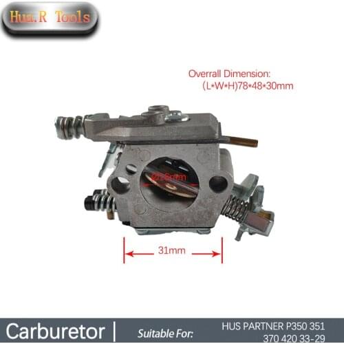 Carburetor Grass Trimmer Chainsaw Replacement For HUS Partner P350 351 370 420 33-29 Garden Tools