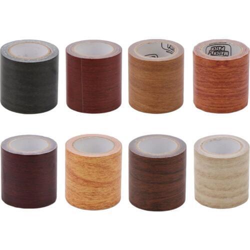 5M/Roll Realistic Woodgrain Repair Adhensive Duct Tape 8 Colors For Furniture