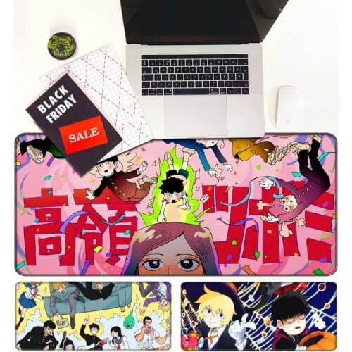 Anime Mob Psycho 100 Extra Large Mouse Pad Big Computer Gaming Mousepad Anti-slip Rubber with Locking Edge Gaming Mouse Mat