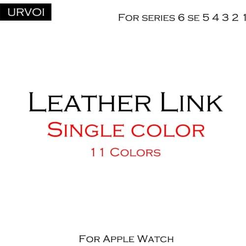 URVOI Leather link for Apple Watch band for iwatch series 6 5 4 3 2 1SE strap with magnet loop buckle comfortable soft 2020 fall