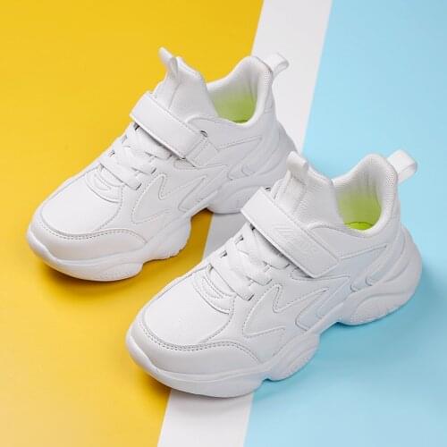 Brand shoes boys girls childrens sneakers kids white sports breathable running shoe child students footwear sneakers 26-40