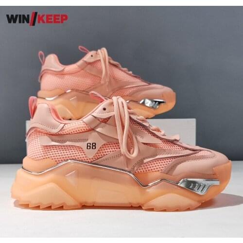 Womens Summer Sneakers Walking Jogging Sport Shoes Breathable Fitness Running Shoes Luxury Real Leather Platform Trainers Female
