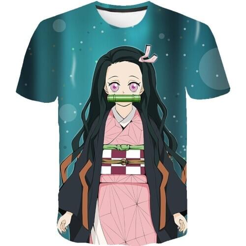 Demon Slayer Blade Character Costume Boy Clothing 3d Print Jappen T Shirts Kid Anime Shirt O-Neck Graphic Harajuku Best Seller