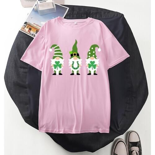 Summer Women T-shirts Plus Size St. Patricks Day Printed O-Neck Short Sleeve T-shirt Top Female T-Shirt Women Clothing Harajuku