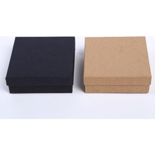 Fashion Jewelry Boxes Paper Gift Box Vintage Brown Black Ring Box Necklace Storage Box 9*9*3cm Multicolor Simple Style 1 Piece